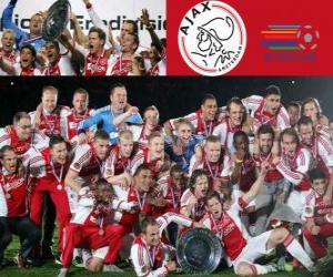 Puzzle Ajax Άμστερνταμ, πρωταθλήτρια Eredivisie 2011-2012, ολλανδικό πρωτάθλημα ποδοσφαίρου